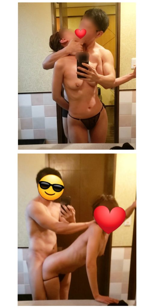 寝取りの伝道師クロエに貸し出された彼女を池袋ラブホ、ホテルプルミエで背後から彼女を抱き寄せ、優しく胸を包みながら、唇を奪う。
そして、そのまま腰へと手を伸ばし──
Tバックをずらして、生の肉棒をそのまま彼女の膣奥へと突き入れる。