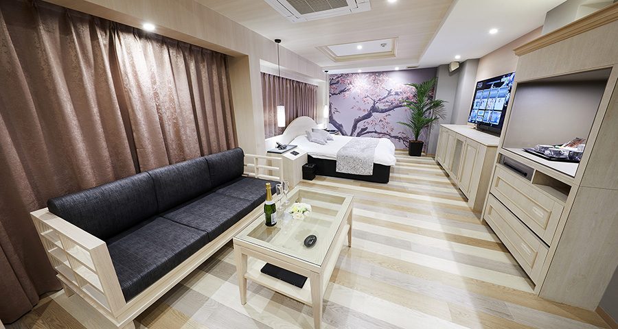 和モダンホテル「HOTEL SEN」の室内